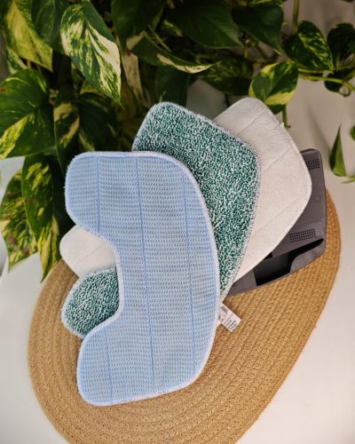 Bodenwischtücher mit Halterung für umschaltbare Bodendüse